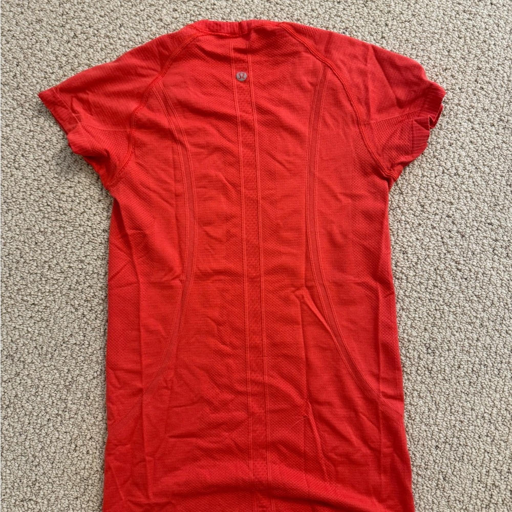 Lululemon Athletica Red Fitted Polo T-Shirt
